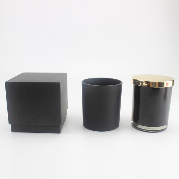 Factory Manufacture Top Quality Black And White Kraft Paper Candle Jar Boxes Wholesale