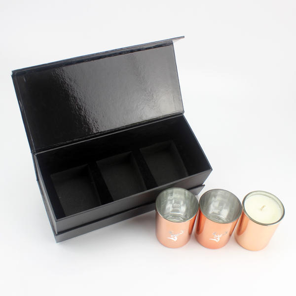 Wholesale Luxury Black Yellow Large Capacity Candle Box Packaging With Compartment