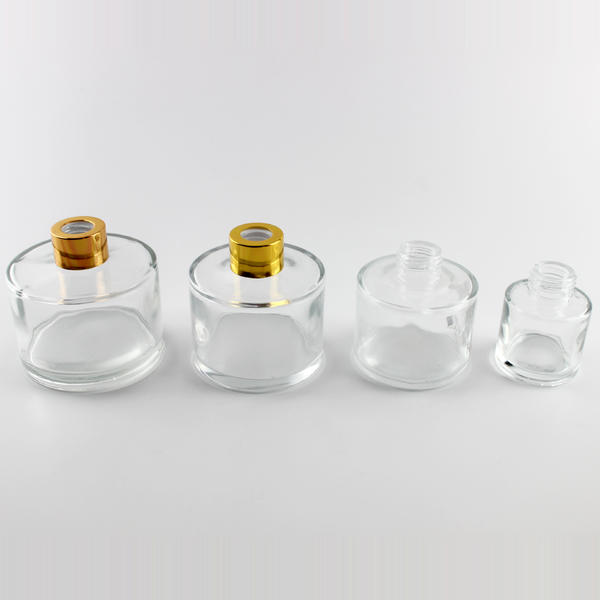 50ml 100ml 150ml 200ml Luxury Round Bottom Amber Clear Round Diffuser Bottle With Metal Lid