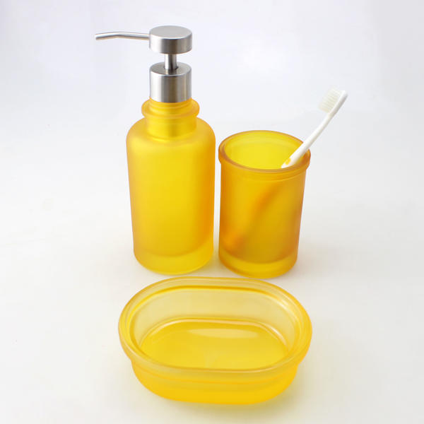 Multi-Type Luxury Frosted Yellow Grey Clear Empty Lotion Bottle With Metal Lid