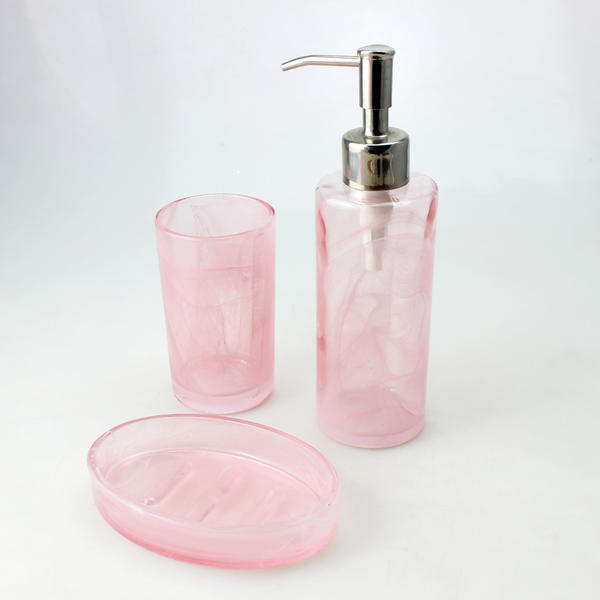 Luxury Refillable Frosted Pink Yellow Empty Lotion Bottle Sets