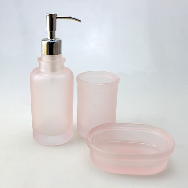 Luxury Refillable Frosted Pink Yellow Empty Lotion Bottle Sets