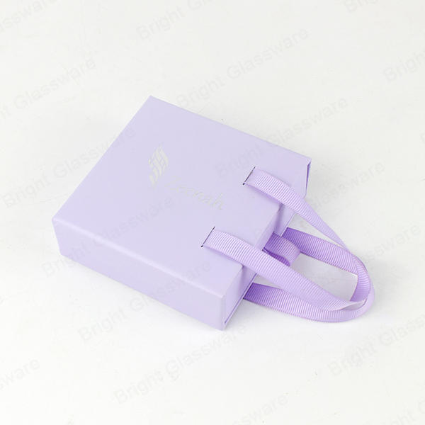High Quality Drawer Box Luxury Purple Cute Gift Box With Custom Pattern