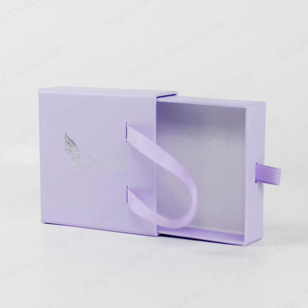 High Quality Drawer Box Luxury Purple Cute Gift Box With Custom Pattern