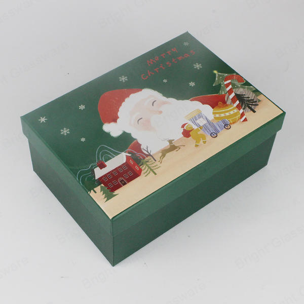 Large Gift Box Luxury Christmas Green Gift Boxes Wholesale,Custom Size Text