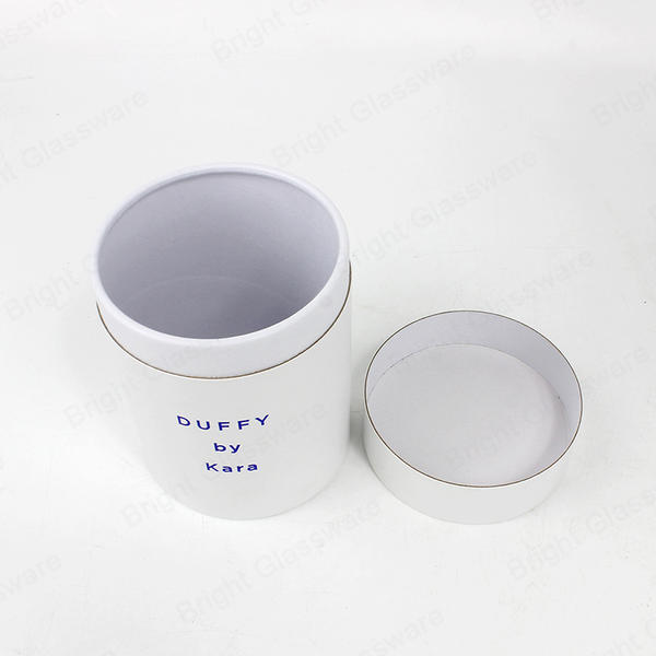 Factory Custom Luxury White Cylindrical Gift Box With Lid