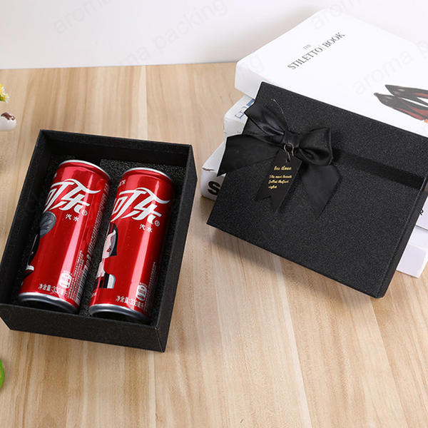 Luxury Black Multiple Sizes Gift Boxes Wholesale With Ribbon For Holiday And Festival Gifts