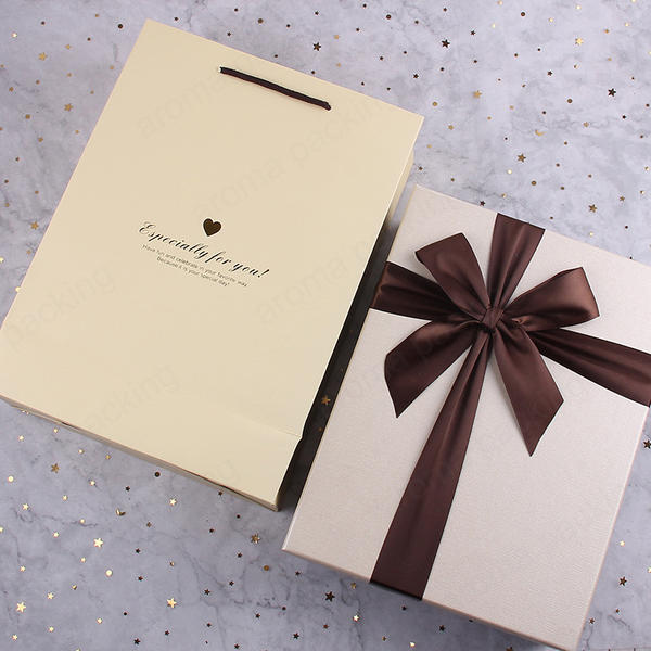 Luxury Custom Ribbon Orange White Black Paper Boxes For Gifts Packaging,Holiday Gifts,Christmas Gifts