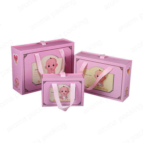 High Quality L M S Blue Pink Paper Boxes For Gifts Packaging For Various Festivals