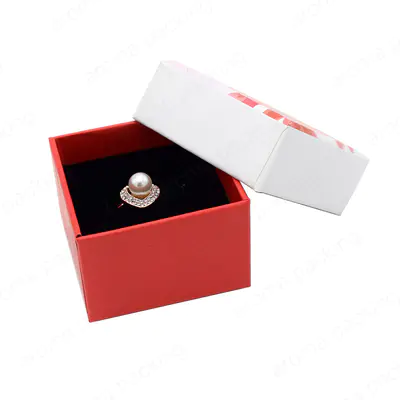 現在のための白いふたのカスタムロゴが付いている贅沢な宝石箱赤いギフト用の箱の卸し売り