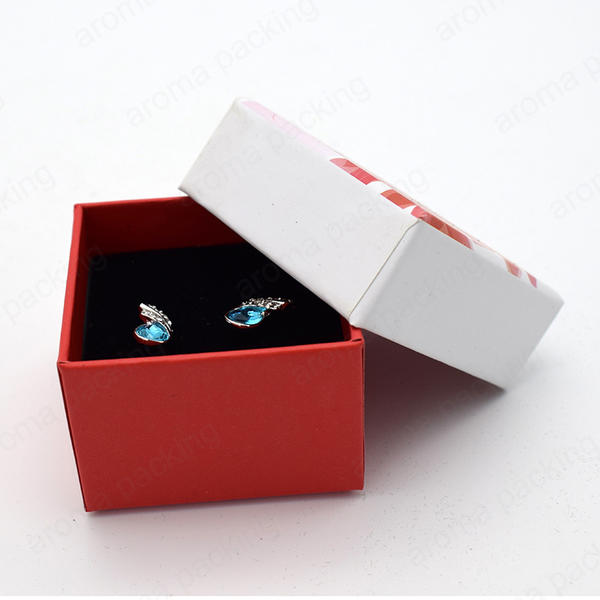 Luxury Jewellery Box Red Gift Boxes Wholesale With White Lid Custom Logo For Present
