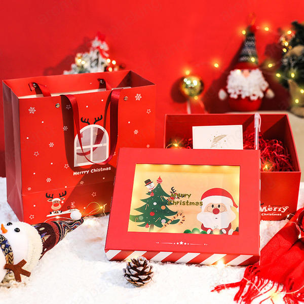 Christmas Theme Series L M S Red Green Gift Boxes Wholesale For Present