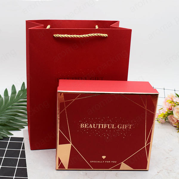 Custom Color L M S Red Gift Boxes Wholesale Luxury Flip-Top Box For Present