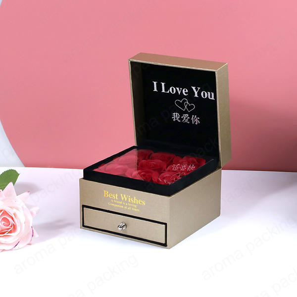 High Quality Luxury Black Gift Box Supplier With Small Drawer For Weddings,Anniversaries