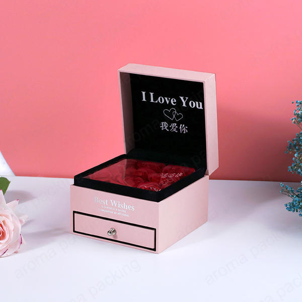 High Quality Luxury Black Gift Box Supplier With Small Drawer For Weddings,Anniversaries