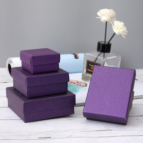 Luxury LMS Jewellery Box Blue Purple Black Gift Box Supplier For Presents With Lids