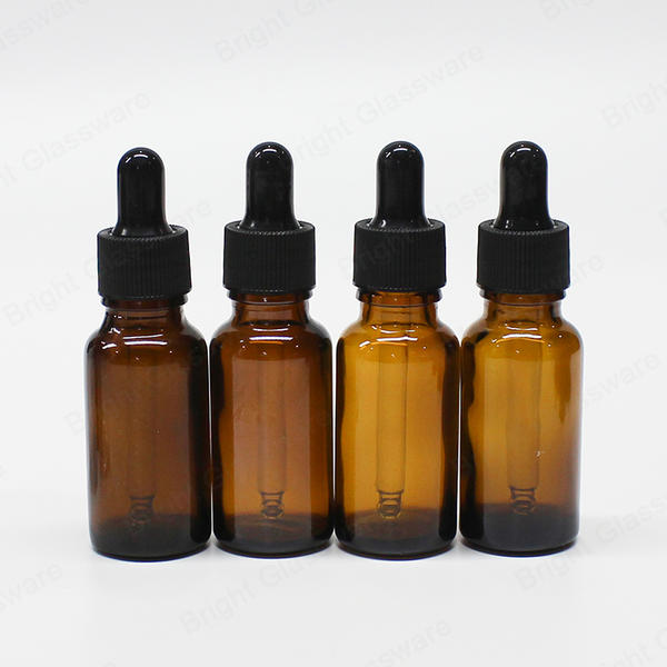 Hot Sale Amber Dropper Bottle Glass Essential Oil Bottle Custom Size For Cosmetic Bottle