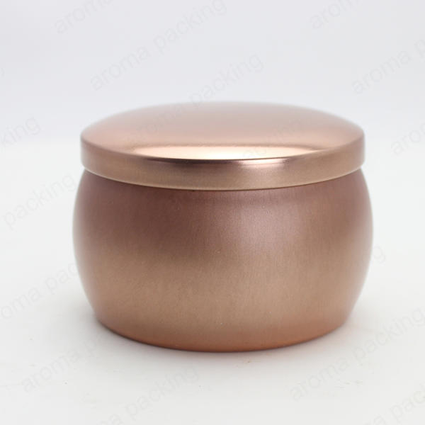 Hot Sale Luxury Rose Gold Round Metal Tinplate Jar 63mm*43mm 3oz