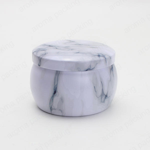 High Quality Custom Pattern Round Bottom Metal Tinplate Jar For DIy Candle
