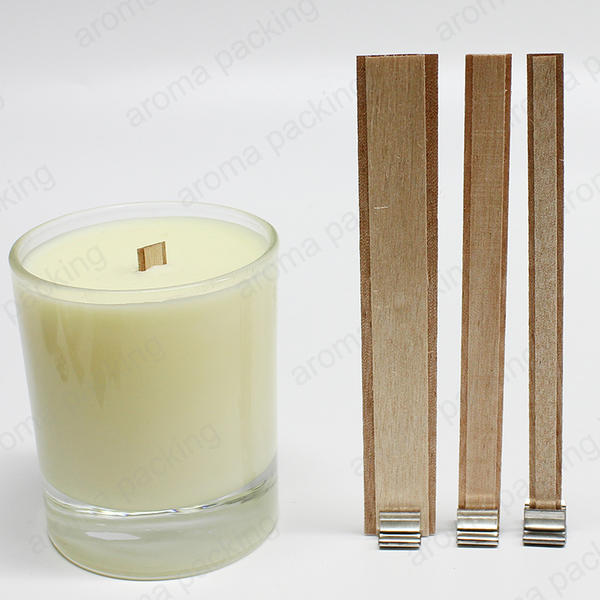 Wholesale Custom Size Double Layer Wood Wick With Iron Stand For Candle
