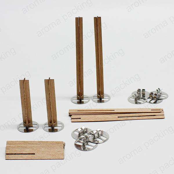Hot Sale Cross Shape Custom Size Wood Wick With Iron For Candle Making
