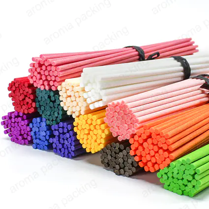Forma cilíndrica de alta calidad de múltiples colores Reed Fiber Stick para difusor