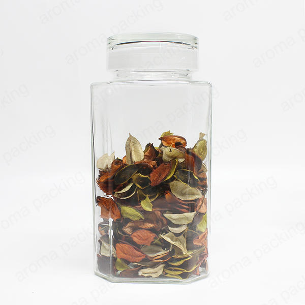 Wholesale Custom Capacity 800ml 1500ml Clear Glass Storage Jar With Lid