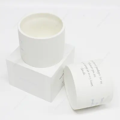 キャンドル作りのための良質の注文のロゴの白いマットの陶磁器の蝋燭の瓶