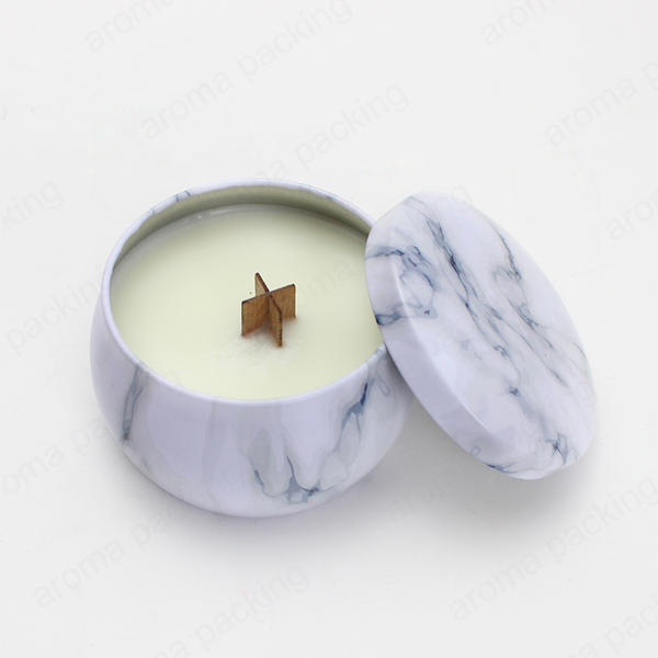 Hot Sale Round Bottom Purple Custom Pattern Tinplate Jar For Candle Making
