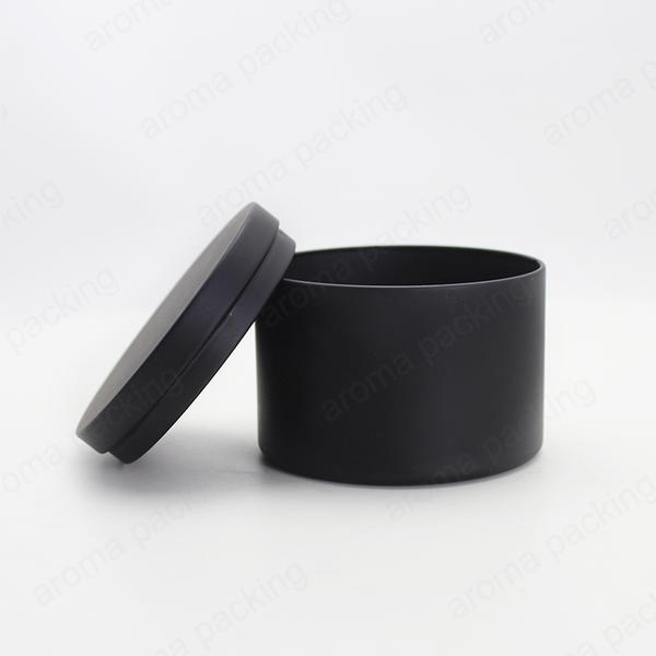 Wholesale 8oz Black Matte Metal Tinplate Jar With Lid For Candle Making