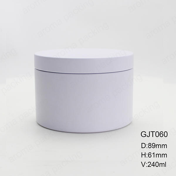 Hot Sale Straight Edge Round Bottom Matte Purple Tinplate Jar With Lid For Candle