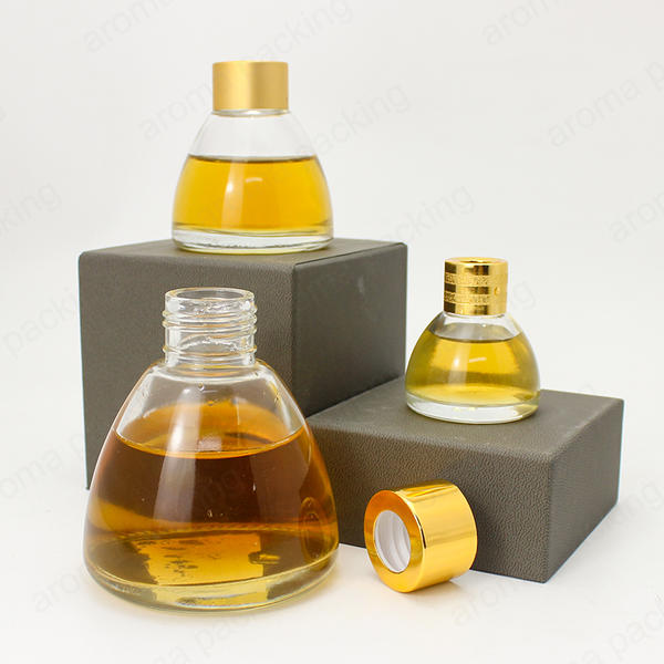 High Quality Round Bottom 20ml 70ml 140ml Glass Diffuser Bottle With Metal Lid