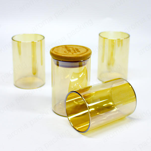 Wholesale Luxury Round Heat-Resistant Borosilicate Glass Jar With Bamboo Lid