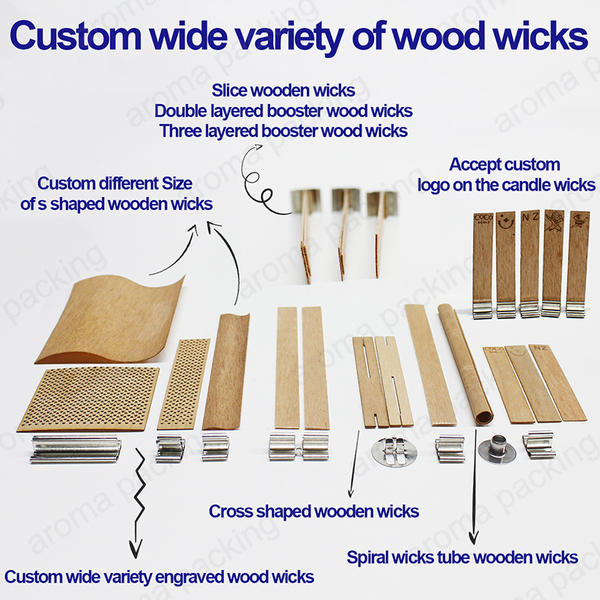 Wholesale Custom Different Shape Size Process Wood Wick With Accessories