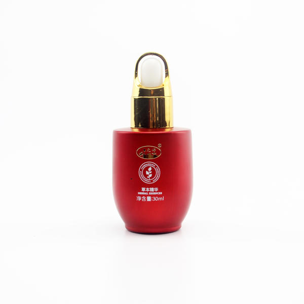 High Quality Round Red Perfume Glass Bottle With Custom Cap For Skincare