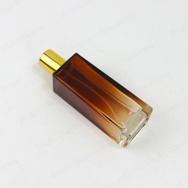 Wholesale High Quality Thick Gradient Color 30ml 50ml 100ml Glass Perfume Bottle With Lid