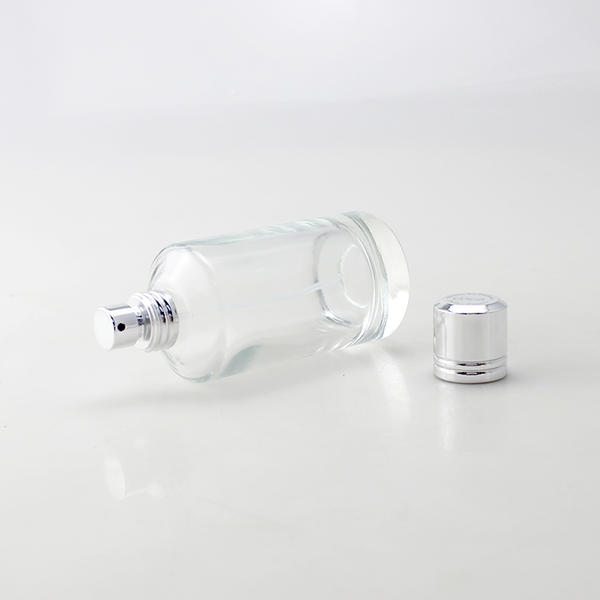 Factory Made Round 30ml 50ml 100ml Clear Glass Perfume Bottle With Metal Cap