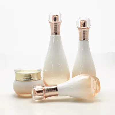 パーソナルケアのためのキャップが付いているグラデーション色の円形ガラス香水瓶のための試供品