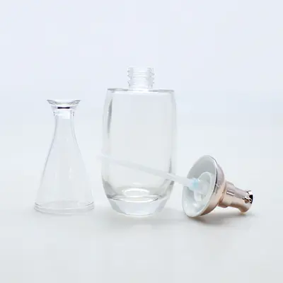 カスタム形状ラウンドクリア30ml 50ml 100mlガラス香水瓶の無料サンプル