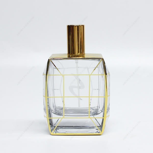 Free Sample New Style Silk Screen Custom Logo Glass Perfume Bottle With Inner Layer