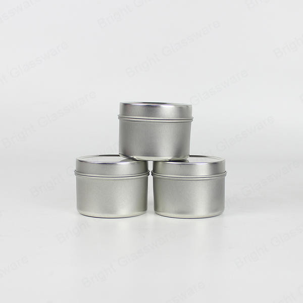 Free Sample High Quality Aluminum 4oz 6oz 8oz Silver Round Tinplate Jar