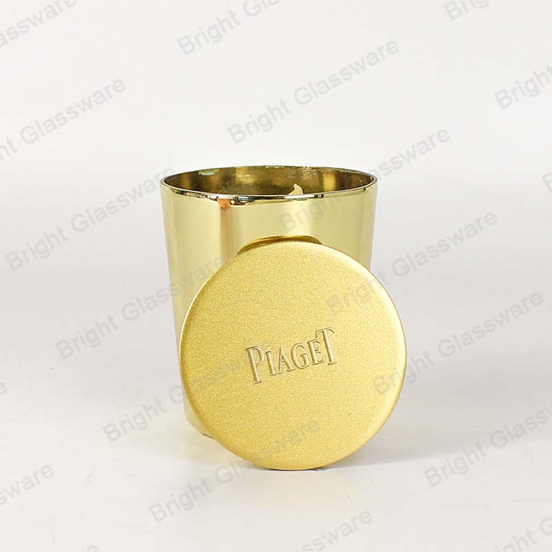 High Quality Round Gold Custom Word Logo Candle Lids With Iron For Candle