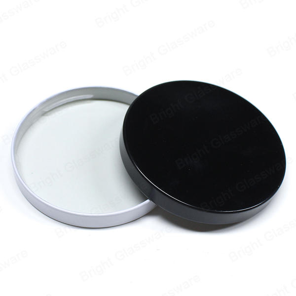 High Quality Round White Black Candle Lids With Rubber Ring For Candle Jar