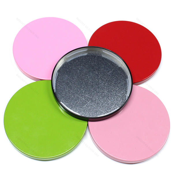 Free Sample Black White Pink Red Multicolor Round Candle Lids For Candle Jar