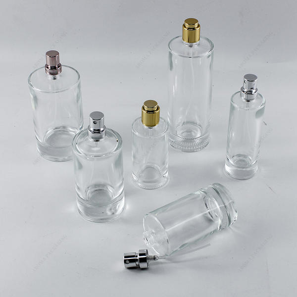 Free Sample 30ml 50ml 100ml 200ml Round Glass Perfume Bottle With Metal Pump