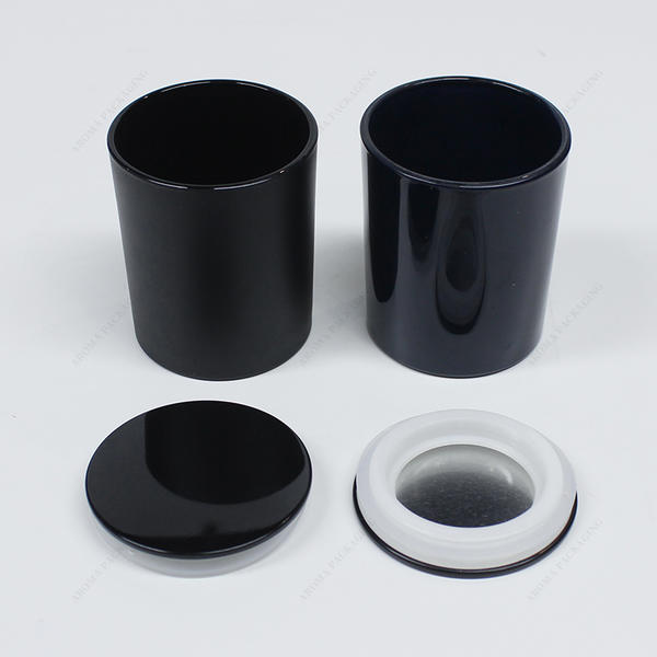 Free Sample Black Custom Tinplate Lid With Silicone Ring For Candle Jar Storage