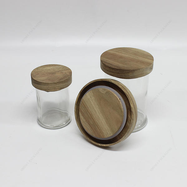 Thick Wood Candle Lid With Silicone Ring Food Grade Materials For Candle Jar