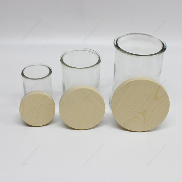 Thick Round Wood Candle Lid With Silicone Ring Food Grade Materials Custom Dia