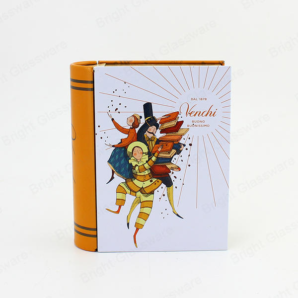 Art Book Shapes 113*93*34mm GJT070 Tinplate Jar with Cartoon Character and Custom Logo