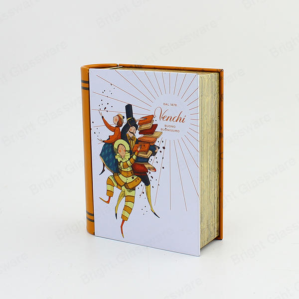 Art Book Shapes 113*93*34mm GJT070 Tinplate Jar with Cartoon Character and Custom Logo
